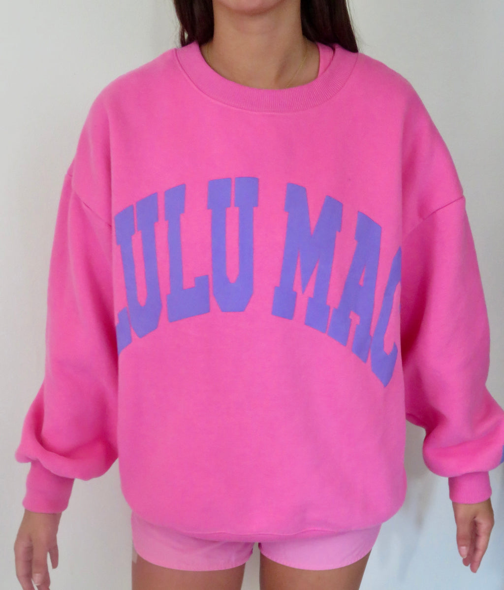 Lulu Mac Pink & Purple Puff Graphic Sweatshirt!